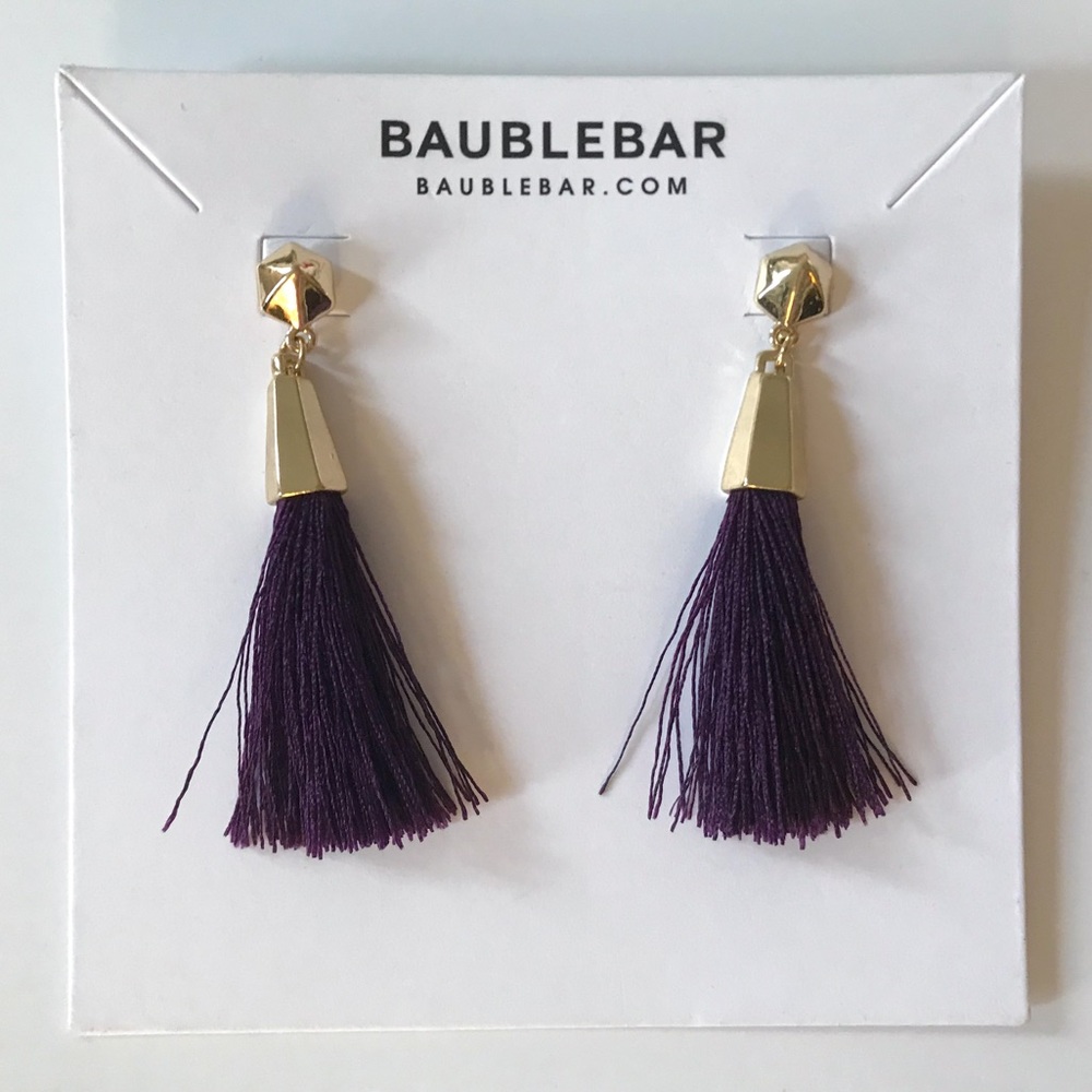 Baublebar Festival Tassel Earrings in Purple